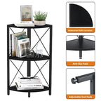 Corner Shelf with Metal Frame - 11.8D x 11.8W x 26.9H