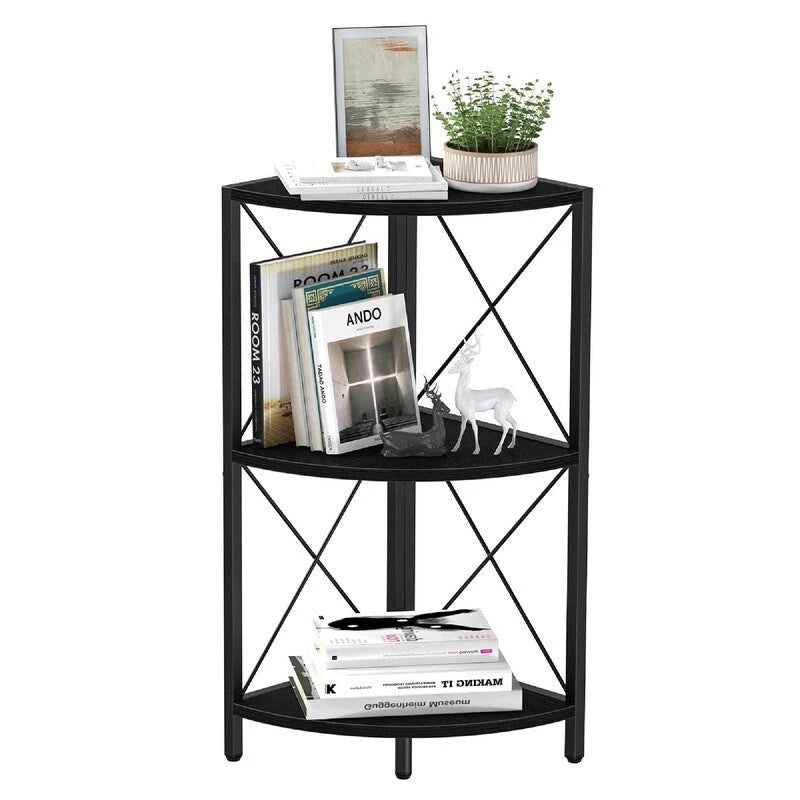 Corner Shelf with Metal Frame - 11.8D x 11.8W x 26.9H