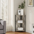 Corner Shelf with Metal Frame - 11.8D x 11.8W x 26.9H