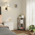 Corner Shelf with Metal Frame - 11.8D x 11.8W x 26.9H