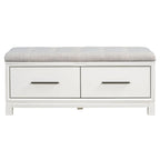 43 Shoe Bench with Removable Cushion & Lift Top Storage, Entryway Bench Wooden End of Bed Bench, Hidden Storage Space