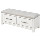43 Shoe Bench with Removable Cushion & Lift Top Storage, Entryway Bench Wooden End of Bed Bench, Hidden Storage Space