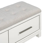 43 Shoe Bench with Removable Cushion & Lift Top Storage, Entryway Bench Wooden End of Bed Bench, Hidden Storage Space