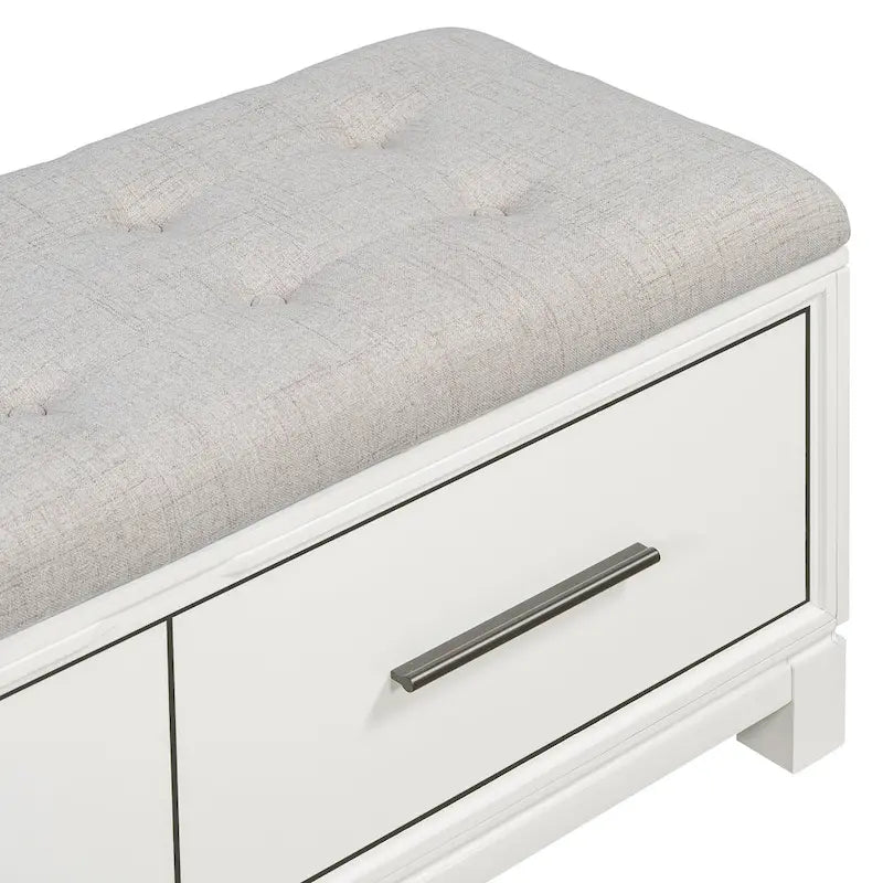 43 Shoe Bench with Removable Cushion & Lift Top Storage, Entryway Bench Wooden End of Bed Bench, Hidden Storage Space
