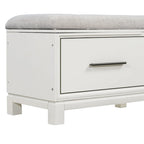 43 Shoe Bench with Removable Cushion & Lift Top Storage, Entryway Bench Wooden End of Bed Bench, Hidden Storage Space