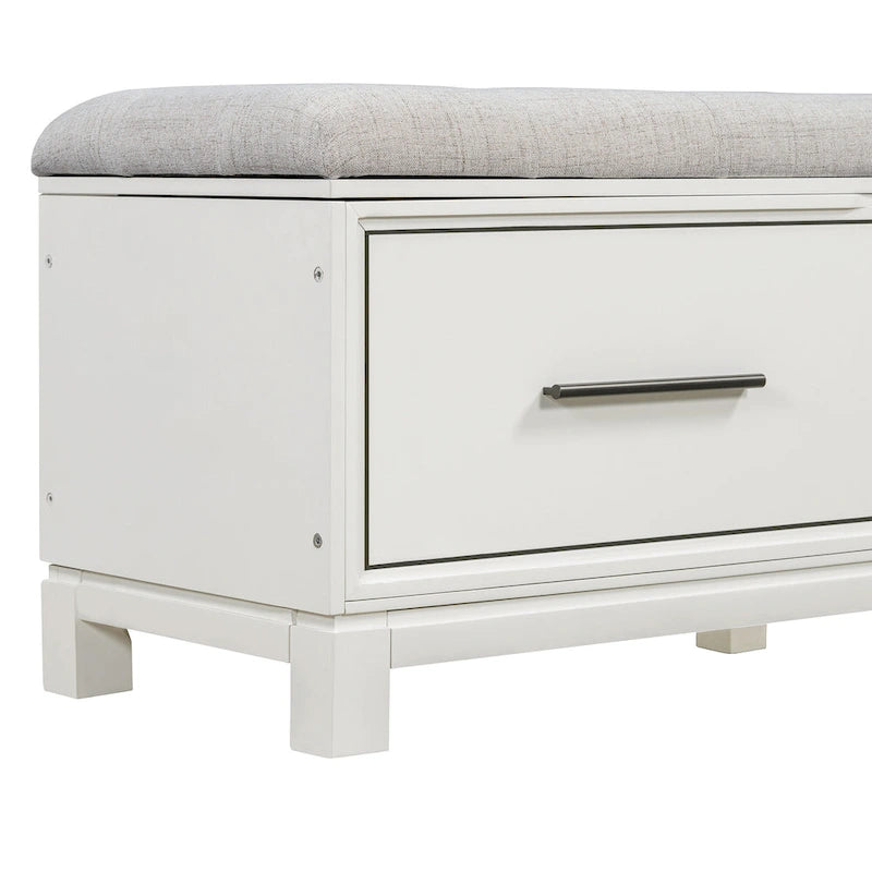 43 Shoe Bench with Removable Cushion & Lift Top Storage, Entryway Bench Wooden End of Bed Bench, Hidden Storage Space