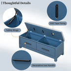 43 Shoe Bench with Removable Cushion & Lift Top Storage, Entryway Bench Wooden End of Bed Bench, Hidden Storage Space