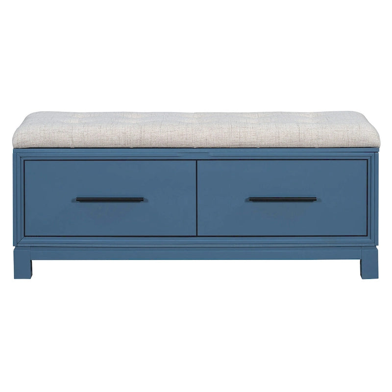 43 Shoe Bench with Removable Cushion & Lift Top Storage, Entryway Bench Wooden End of Bed Bench, Hidden Storage Space