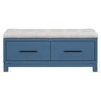 43 Shoe Bench with Removable Cushion & Lift Top Storage, Entryway Bench Wooden End of Bed Bench, Hidden Storage Space