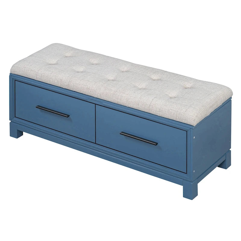 43 Shoe Bench with Removable Cushion & Lift Top Storage, Entryway Bench Wooden End of Bed Bench, Hidden Storage Space