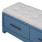 43 Shoe Bench with Removable Cushion & Lift Top Storage, Entryway Bench Wooden End of Bed Bench, Hidden Storage Space