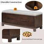 43 Shoe Bench with Removable Cushion & Lift Top Storage, Entryway Bench Wooden End of Bed Bench, Hidden Storage Space