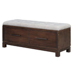 43 Shoe Bench with Removable Cushion & Lift Top Storage, Entryway Bench Wooden End of Bed Bench, Hidden Storage Space