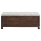 43 Shoe Bench with Removable Cushion & Lift Top Storage, Entryway Bench Wooden End of Bed Bench, Hidden Storage Space