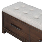 43 Shoe Bench with Removable Cushion & Lift Top Storage, Entryway Bench Wooden End of Bed Bench, Hidden Storage Space