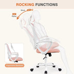 Office Computer Desk Chair, Ergonomic High-Back Mesh Rolling Work Chairs with Wheels &Adjustable Headrests, Comfy Flip-up Arms