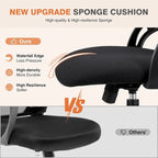 Office Computer Desk Chair, Ergonomic High-Back Mesh Rolling Work Chairs with Wheels &Adjustable Headrests, Comfy Flip-up Arms
