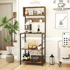 Costway Kitchen Bakers Rack 5-Tier Coffee Bar Station with Power - See Details