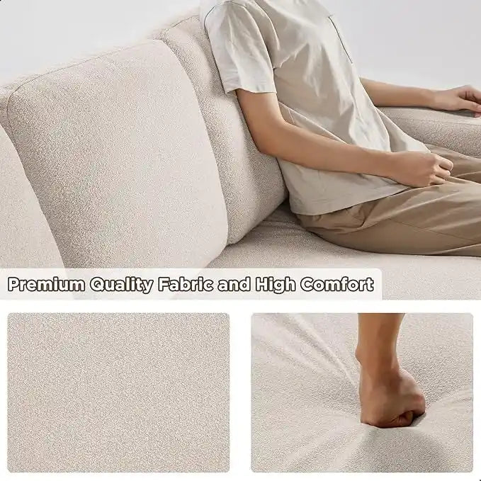 Modern Sleeper Sofa Bed, Couch Bed with Bookshelves & Charging Port