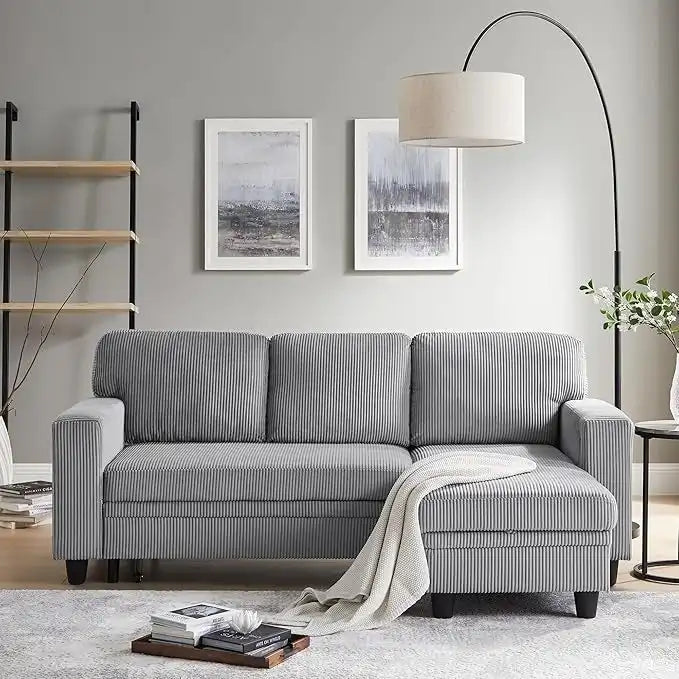 Modern Sleeper Sofa Bed, Couch Bed with Bookshelves & Charging Port