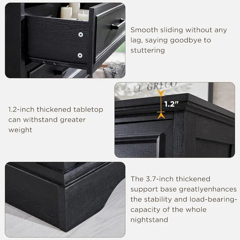 Farmhouse 5 Drawers Dresser Chests, Wood Rustic Chest of Drawers