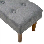 Small Foot Stool Ottoman, Linen Ottoman Foot Rest with Legs, Rectangle Upholstered Footrest for Couch, Living Room, Under Desk