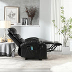 Power Lift Recliner Chair Electric Massage Heat Sofa with Wide Seat, Side Pockets, Cup Holders and Timer for Seniors