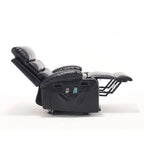 Power Lift Recliner Chair Electric Massage Heat Sofa with Wide Seat, Side Pockets, Cup Holders and Timer for Seniors