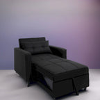 3-in-1 Convertible Recliner Chair Bed  Modern Upholstered Sleeper Sofa, Foldable Lounge Chair for Small Spaces