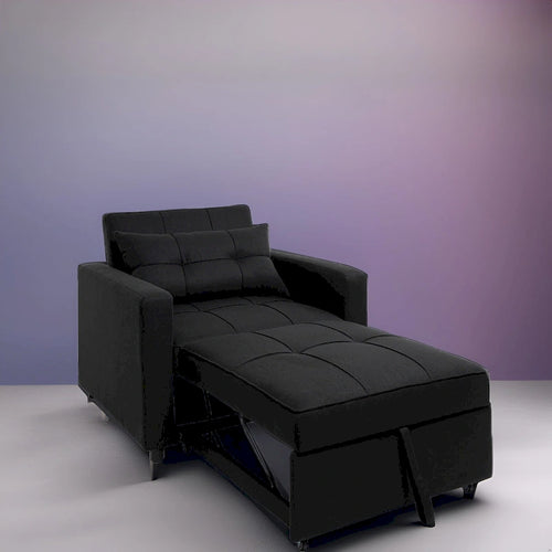 3-in-1 Convertible Recliner Chair Bed  Modern Upholstered Sleeper Sofa, Foldable Lounge Chair for Small Spaces