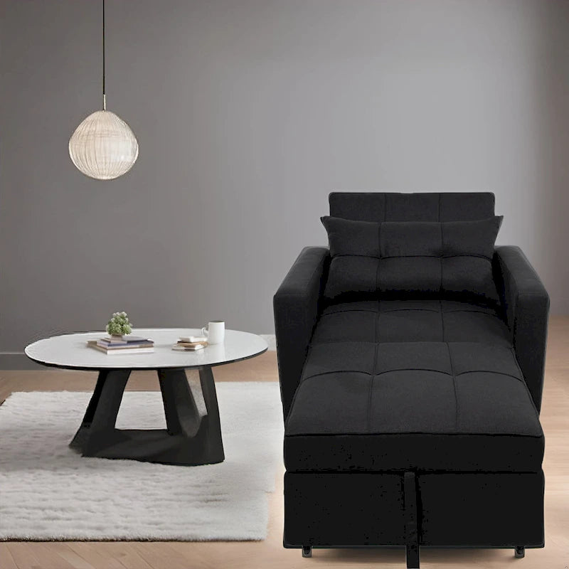 3-in-1 Convertible Recliner Chair Bed  Modern Upholstered Sleeper Sofa, Foldable Lounge Chair for Small Spaces
