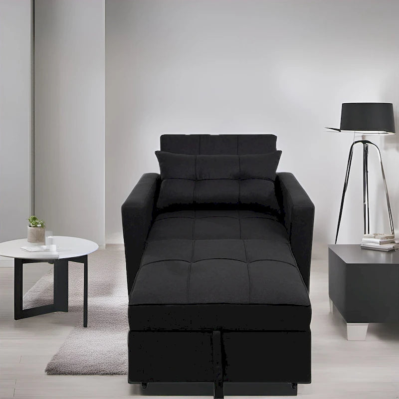3-in-1 Convertible Recliner Chair Bed  Modern Upholstered Sleeper Sofa, Foldable Lounge Chair for Small Spaces