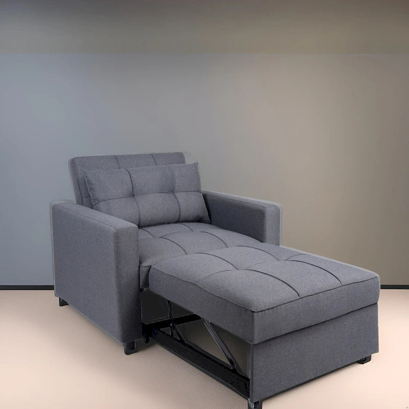 3-in-1 Convertible Recliner Chair Bed  Modern Upholstered Sleeper Sofa, Foldable Lounge Chair for Small Spaces