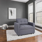 3-in-1 Convertible Recliner Chair Bed  Modern Upholstered Sleeper Sofa, Foldable Lounge Chair for Small Spaces