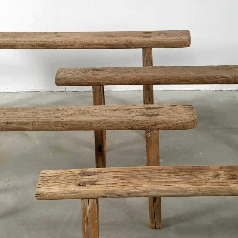 Vintage Noodle Bench Weathered Natural (size and finish vary)