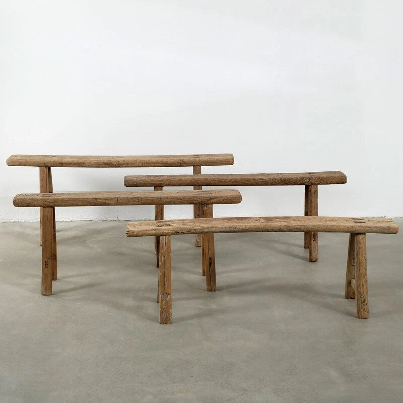 Vintage Noodle Bench Weathered Natural (size and finish vary)