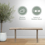 Vintage Noodle Bench Weathered Natural (size and finish vary)