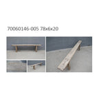 Vintage Noodle Bench Weathered Natural (size and finish vary)