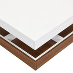 Modern Square 360 Rotating Coffee Table with 3 Detachable Tray, 2-Tier Center Table Cocktail Table with Storage for Living Room
