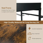 Gymax 4-Tier Kitchen Bar Cart Rolling Serving Trolley Wine Rack - See Details