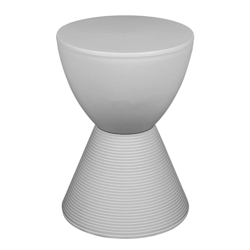 Boyd Round Side Table Ribbed Design Base Accent End Table with Removable Lid for Living Room & Bedroom
