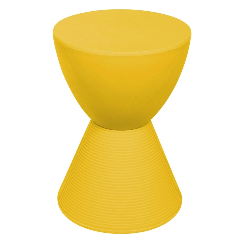 Boyd Round Side Table Ribbed Design Base Accent End Table with Removable Lid for Living Room & Bedroom