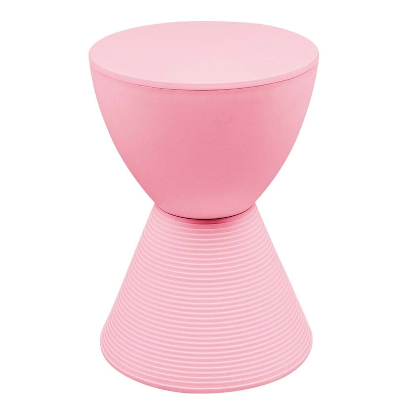 Boyd Round Side Table Ribbed Design Base Accent End Table with Removable Lid for Living Room & Bedroom