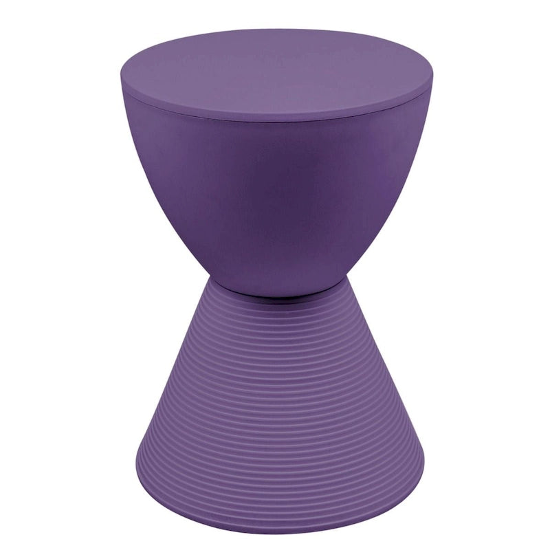 Boyd Round Side Table Ribbed Design Base Accent End Table with Removable Lid for Living Room & Bedroom