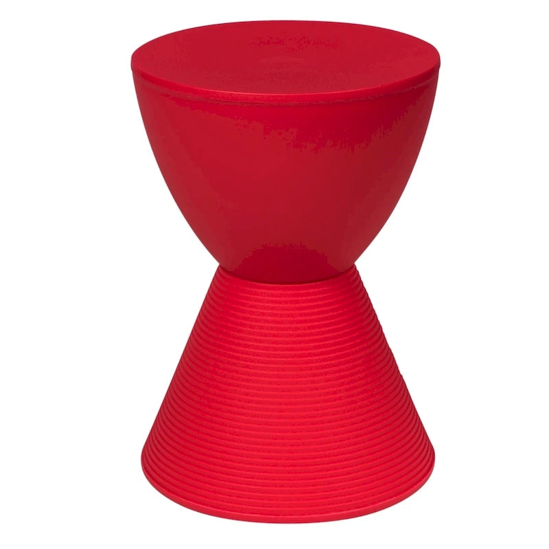 Boyd Round Side Table Ribbed Design Base Accent End Table with Removable Lid for Living Room & Bedroom