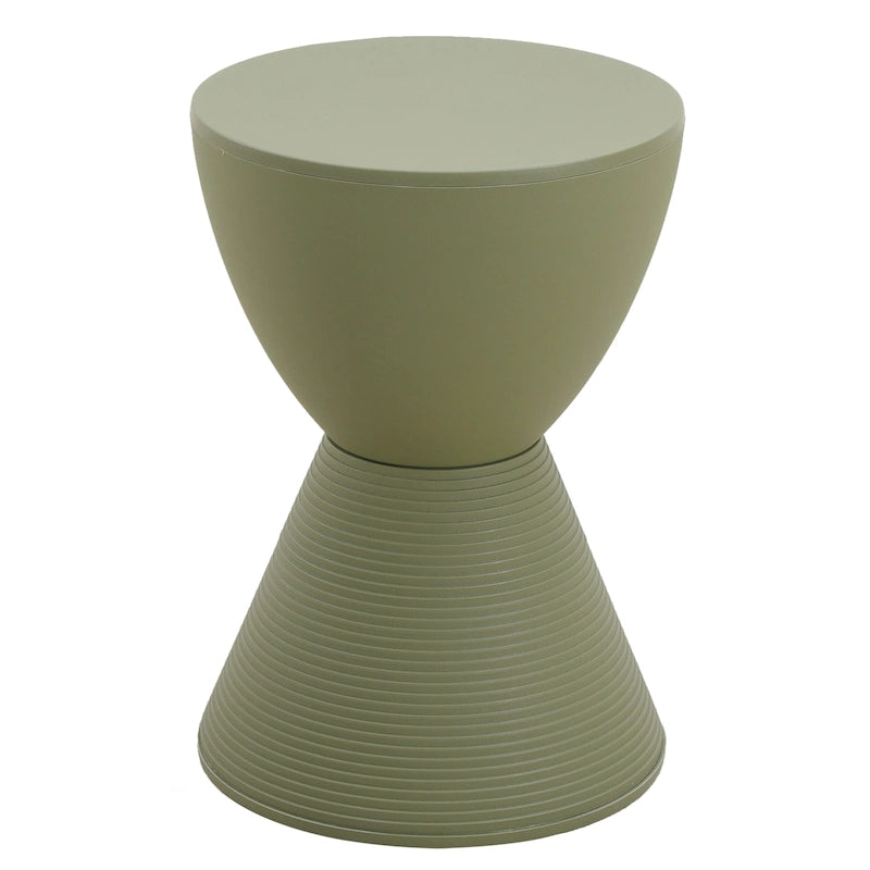 Boyd Round Side Table Ribbed Design Base Accent End Table with Removable Lid for Living Room & Bedroom