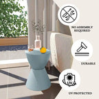 Boyd Round Side Table Ribbed Design Base Accent End Table with Removable Lid for Living Room & Bedroom