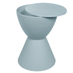 Boyd Round Side Table Ribbed Design Base Accent End Table with Removable Lid for Living Room & Bedroom