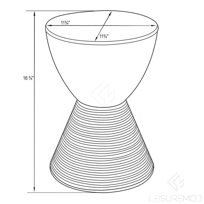 Boyd Round Side Table Ribbed Design Base Accent End Table with Removable Lid for Living Room & Bedroom