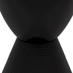 Boyd Round Side Table Ribbed Design Base Accent End Table with Removable Lid for Living Room & Bedroom